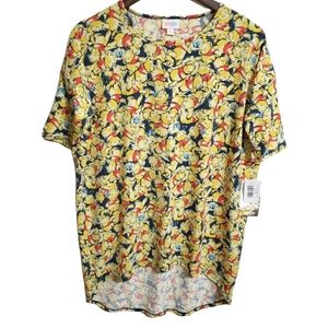 NWT Disney Lularoe Winnie the Pooh Irma Hi-low Hem Top T-shirt Size XS